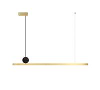 Wmmner Lustres, Suspension Linéaire 46 Pouces, Plafonnier Postmoderne, Luminaire Géométrique Pour Îlot de Cuisine, Suspension 3 Couleurs Pour Salle À Manger, Bar (Foncé)/Doré