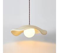 Wmmner Lustres Suspensions En Résine Lustre Moderne Wabi Sabi Pour Chambre À Coucher, Suspension Créative En Forme de Feuille de Lotus Crème, Luminaire Suspendu Pour Salle À Manger, Bar, Café, Plafonn
