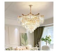 Wmmner Luxueux Lustres Modernes En Cristal Pour Escaliers, Villas, Hôtels, Halls D'Entrée, Lofts, Décor de Salon Suspension Longue Rotative, Facile À Installer/Lumière Naturelle/D100 Cm