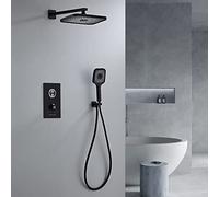Wmmner Mélangeur Den Tap Mélangeurtatique de Douche Ensembles de Mélangeur de Douche Noir, Ensemble de Mélangeur de Douche Dissimulé Pommeau de Douche Avec Tuyau