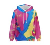 Wmmner Men's Novelty Hoodies Color Block Hooded Sweatshirts Plus Size Shirt Long Sleeve Outdoor Fashion Pullover for Men/Rose/L