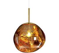 Wmmner Miroir À Bille Avec Kit D'Éclairage Lampe Suspendue Irrégulière Industrielle Lave Lustre À Tête Unique Led Plafonnier En Fer, Chambre À Coucher Moderne Restaurant Bar Café Abat-Jour En Verre Su