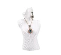 Wmmner Modèle Latéral En Résine Portrait Présentoir de Bijoux Mannequin Buste Pendentif Collier Boucles D'Oreilles Rack de Rangement Comptoir Show Props (Blanc, L)/Blanc/S