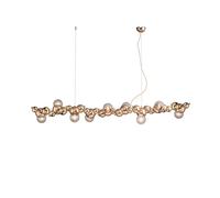 Wmmner Modern Bubble Ball Light Designer Restaurant Suspension Light Chromé 150Cm Long Strip Chandelier, Led Ceiling Lamp/Abat-Jour Transparent