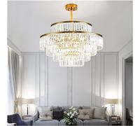 Wmmner Modern Crystal Round D Led Light Compatible With Restaurant Villa Living Room Dining Bedroom, (One Color Dia60H46Cm)/Une Seule Couleur/Dia100H56Cm