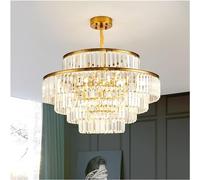 Wmmner Modern Crystal Round D Led Light Compatible With Restaurant Villa Living Room Dining Bedroom, (One Color Dia60H46Cm)/Une Seule Couleur/Dia80H47Cm Ulz 000286. L55Cmw40Cmh6Cm