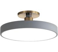 Wmmner Modern - Led Ceiling Light - Three-Color Dimming, Semi Flush Mount Colorful Acrylic Shade, Round Flat Lamp Compatible With - Bedroom Lighting Perfect,Led Ceiling Lamp/Gris/40Cm