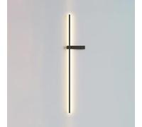 Wmmner Modern Linear Wall Sconce Black Led Art Decorative Wall Light, Long Strip Minimalist Wall Lamp/Une Seule Couleur/120Cm