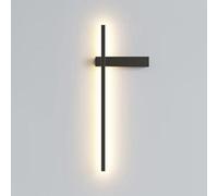 Wmmner Modern Linear Wall Sconce Black Led Art Decorative Wall Light, Long Strip Minimalist Wall Lamp/Une Seule Couleur/60 Cm