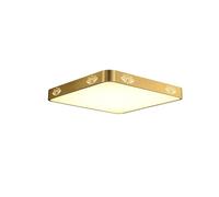 Wmmner Modern Minimalist Lace Ceiling Light Brass Square Ceiling Light Led Three-Color Dimmable Ceiling Lamp Flush Mount Ceiling Light Fixtures For Bedroom Stairs Hotel Living Room Kitchen Hallway (S/