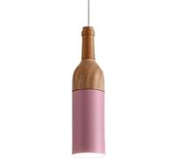 Wmmner Modern Nordic Simple Chandelier,E27 Base Single Head Hanging Light,Creative Personalityaron Bottle Light,Indoor Adjustable Height For Kitchen Island Dining Room Bedroom Hall Livin/Rose