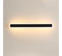 Wmmner Modern Simple Led Wall Lights Acrylic Indoor Lamp Long Sconce Linear Light Pour Chambre À Coucher, Salon, Couloir de Fond Lumière D'Atmosphère/Noir/40Cm