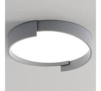 Wmmner Momentdern Creative Dimmable Panel Light Round Flush Mount Lamp 3 Variable Color Ceiling Lighting Nordic Style Disc Shaped Flat Lights For Dining Room Study Bedroom Corridor/Cendres/19.7In