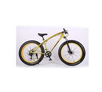 Wmmner Mountain Bike 26 Inch Off-Road Atv 24 Speed Snowmobile Speed Mountain Bike 4.0 Big Tire Wide Tire Bicycle,Silver,Orange,/Doré/A