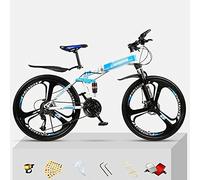 Wmmner Mountain Bike Vélo À Cadre En Acier Pour Garçons, Filles, Hommes Et Femmes 21/24/27 Vitesse Roues de 26 Pouces Pour Un Chemin, Un Sentier Et Des Montagnes/Rouge/21 Vitesse/Bleu/24 Vitesse