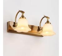 Wmmner Mur Sconces Pour Chambre À Coucher Luminaires de Salle Den Vintage Finition Antique Lumière de Vanité de Salle Den Avec Abat-Jour En Verre de Fleurs Lampe de Vanité Murale Moderne Sur Miroir Po