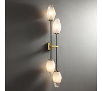 Wmmner Nordic Home Crystal Wall Sconces Mid Century Wall Mount Light Bar Long Arm Up Down Wall Lamp Vintage Linear Hallway Lighting Fixture For Bedroom Bedside Living,2 Lights-A