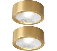 Wmmner Panneau Led Monté Éclairage de Plafond Ultra Mince Downlight En Laiton Spot Luminaire Lampe Circulaire, Lustres/Lumière Froide