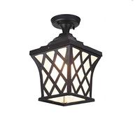 Wmmner Patio Européen Lustre En Verre Étanche Extérieur Tradition Victoria Lampe Suspendue À Tête Unique Pavillon Couloir Balcon Jardin Lumières de Paysage E27 Décor Plafond Pendentif Lampe Luminaire/