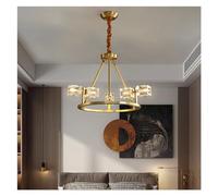 Wmmner Pendentif En Cristal de Cuivrelampes À Fourmis Lumière Suspendue Moderne de Luxe Compatible Avec La Salle À Manger de Salon Lobby Villa Intérieure, Lampe Suspendue de Plafond À Led/Une Seule Co
