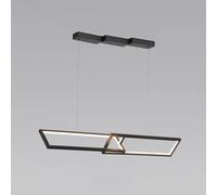 Wmmner Personality Metal Long Strip Chandelier Led Dimmable Suspension Minimalist Home Dining Table Ceiling Hanging Lamp Modern Kitchen, Led Ceiling Lamp/Une Seule Couleur/54 * 100Cm