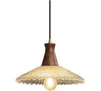 Wmmner Petit Lustre En Verre Martelé Américain Antique Japonais Français Laiton V-Intage Suspensions Lampe Suspendue de Plafond Salle À Manger Bar D'Entrée Chambre À Coucher/31 * 19Cm