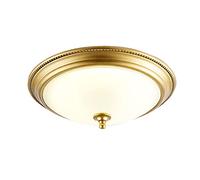 Wmmner Plafonnier Doré, Plafonnier Led 36W Dimmable Boutique Décoration Plafonnier Encastré Avec Abat-Jour En Verre Blanc Pourcuisine Chambre À Coucher Salon-Or. 32X13Cm/Or./52 * 13Cm(20 * 5Inch)