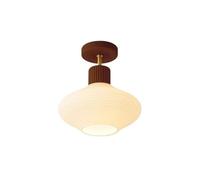 Wmmner Plafonnier En Bois Vintage À Montage Semi-Encastré Shad En Verree Plafonnier Éclairage Intérieur Luminaire de Plafond Pour Couloir Balcon Entrée Foyer Escalier Aisle Loft Restaurant
