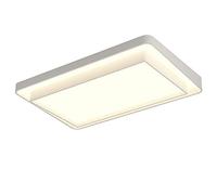 Wmmner Plafonnier En Fer Forgé de Style Crème Blanc Double Couche Design Abat-Jour Led Flush Mount Lights Creative Tri-Tone Light Decorative Lighting Fixture Bedroom Study Living Roo/Rectangle