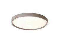 Wmmner Plafonnier Encastré En 3 Couleurs Nouvelle Lampe de Plafond En Cuir Américain Beige Hall Salon Mince Drum Plafonnier Pour Salon Salle À Manger Room Étude Villa Chambre Couloir Enfants R/Beige