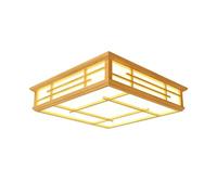 Wmmner Plafonnier Led Éclairage Intérieur Carré Solide Naturel Chambre À Coucher Salon Luminaire D'Entrée, Salle À Manger Contemporaine/45 * 45Cm