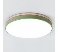 Wmmner Plafonnier Led En Bois Nordique Rond Plafonnier Créatif Fer Appareil D'Éclairage de Plafond Personnaliséaron Lumière Trois Tons Pour Salon Salle À Manger Chambre À Coucherm Corridor Salle Des E
