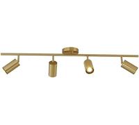 Wmmner Plafonnier Led Gu10 Rotatif, Projecteurs Pivotants Montés Modernes Réglables Dans 4 Directions Lampe Dorée En Laiton Lampe D'Installation Facile, Lustre