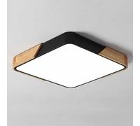 Wmmner Plafonnier Led Plat Mince Éclairage Encastré Moderne Plafonnier Intérieur Carré En Bois Led Plafonnier Fixture Pour Le Salon Chambre À Coucher Salle À Manger Cuisine Salle D'Étude Couloir (40 C