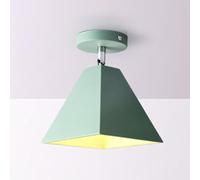 Wmmner Plafonnier Nordique Semi-Encastré Mini Plafonnier En Métal E27 Socketaron Iron Ceiling Light Fixture Pour Couloir Balcon Entrée Foyer Cage D'Escalier Allée Loft Restaurant Lustre (A-Gris)/Vert