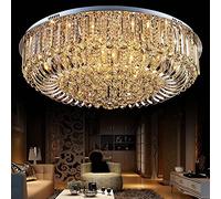 Wmmner Plafonnier, Plafonniers En Cristal Lampes Modernes Plafonniers Chrome Rond Crystal Lighting Home Led Luminaire/D80Cm, Led Ceiling Lampulz 000645. Lustres Modernes En Cristal G4 Lustre Léger Écl
