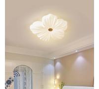 Wmmner Plafonnier, Plafonniers Modernes À Led Dimmables Lampe de Plafond À Fleurs Crème Compatible Avec Le Salon de Chambre À Coucher, Suspension de Plafond À Led/Blanc
