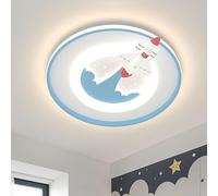 Wmmner Plafonnier Planet Chambre D'Enfants Plafonnier D'Espace Avec A Transparentcrylic Shade Stars Rocket Modern Led Round Ceiling Light Fixture For Kid's Bedroom Nursery Boy Girl's Living Room Decor