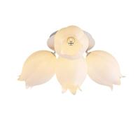 Wmmner Plafonnier Rond Dimmable En Or, Luminaires À Panneaux Lumineux Sacryliques À Fleurs de Style Vintage Américain, Plafonnier Encastré de Style Minimaliste Contemporain Pour Chambre D'Enfants
