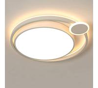 Wmmner Plafonnier Semi-Encastré En Fer Et Acrylique, Lampe de Plafond Américaine, Lustre de Plafond, Créatif, Hôtel, Pièce Chaleureuse, Maison, Moderne, Simple, Rond, Lampe, Vie Intéressante (Noir 38