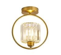Wmmner Plafonnier Semi-Encastré Moderne, E27 Socket Small Indoor Close To Ceiling Lamp, 1-Light Crysluminaire de Plafond Tal Pour Salon Salle À Manger Chambre À Coucher Couloir Chambre D'Enfants Coulo