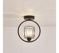 Wmmner Plafonnier Semi-Encastré Moderne, E27 Socket Small Indoor Close To Ceiling Lamp, 1-Light Crysluminaire de Plafond Tal Pour Salon Salle À Manger Chambre À Coucher Couloir Chambre D'Enfants Coulo