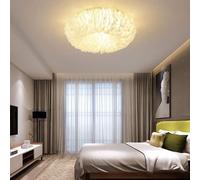 Wmmner Plafonnier Simple, Plafonnier En Forme de Plume, Compatible Avec Le Salon, La Salle À Manger, Le Bureau, La Villa, La Chambre À Coucher, Salle À Manger Contemporaine/50Cm