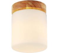 Wmmner Plafonnier Traîneau Cylindrique Matériau En Bois Massif Couvercle de Lampe En Acrylique À Haute Transmittance Plafonnier À Led Pour Chambre À Coucher Escaliers de Bureau Hôtel Salon Cuisine Cou