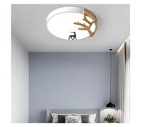 Wmmner Plafonniers Modernes À Led Lampe de Bois D'Élan de Dessin Animé Compatible Avec La Chambre À Coucher Salon Salle D'Étude Décor Appareils D'Éclairage Réglables, Lampe Suspendue de Plafond À Led/