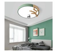 Wmmner Plafonniers Modernes À Led Lampe de Bois D'Élan de Dessin Animé Compatible Avec La Chambre À Coucher Salon Salle D'Étude Décor Appareils D'Éclairage Réglables, Lampe Suspendue de Plafond À Led/