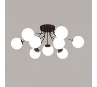 Wmmner Plafonniers Suspendus Minimalistes Modernes Abat-Jour En Verre Rond Blanc Près Des Plafonniers E27 Lampe Suspendue À Espace Court Utilisée Pour L'Éclairage de L'Étude/Chambre À Coucher/Salon/Po