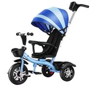 Wmmner Poussette Pour Tout-Petit Avec Auvent, Siège Arrière Haut Avec Garde-Corps Et Ceinture, Trike À Double Sens Avecavec Siège Pivotant, Chariot Tricycle Pour Enfants de 2 À 6 Ans, Roue Enne, Doubl