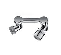 Wmmner Rallonge de Robinet Pour Évier de Salle Den Universal, 1080 Rallonge de Robinet En Laiton, Robinet de Filtre À Éclaboussure Universel 1080 Rotatif, 2 Modes de Sortie D'Eau, Aérateur de Robinet