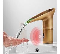 Wmmner Retrobinet Mitigeur de Salle Den Sans Contact Ro Led - Robinet de Cascade Chaud Et Froid Avec Changement de Couleur - Robinet D'Évier de Style Antique Pour Salles Dens de Luxe Modernes/Ancien/L